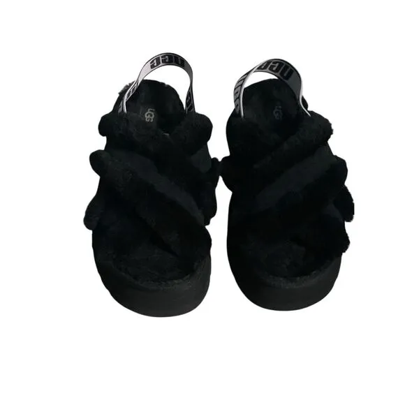 UGG Fluff Yeah Slide Slippers Black Size 6