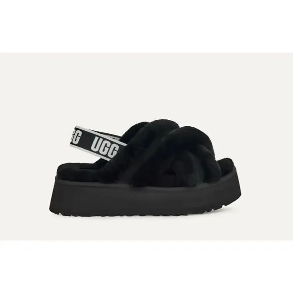 UGG Fluff Yeah Slide Slippers Black Size 6