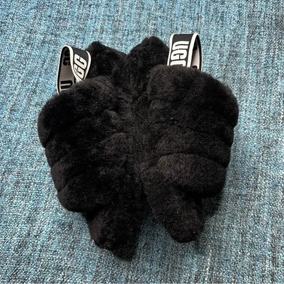 UGG Fluff Yeah Slide Slippers in Black