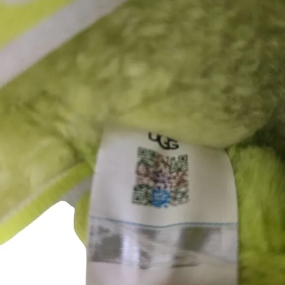UGG Fluff Yeah Slide Slippers Neon Yellow Size 9