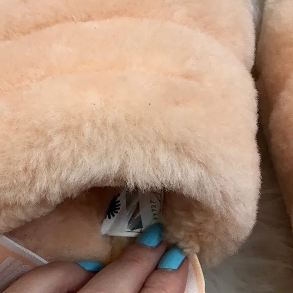 UGG Fluff Yeah Slide Slippers Peach Fuzz Women’s size 10