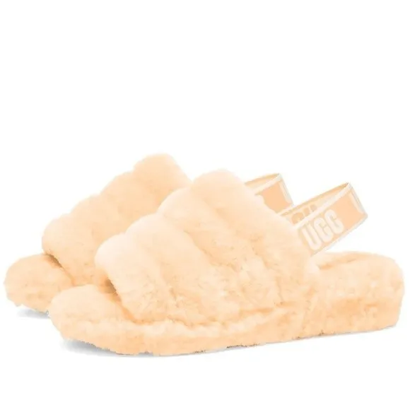 UGG Fluff Yeah Slide Slippers Peach Fuzz Women’s size 10