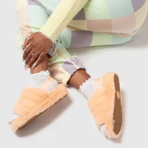 UGG Fluff Yeah Slide Slippers Peach Fuzz Women’s size 10