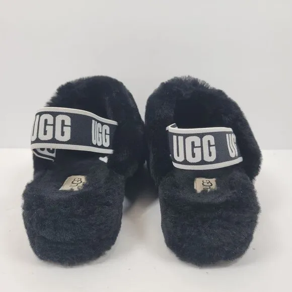 Ugg Fluff Yeah Slide Women's Black Slippers Sandals 1095119 US Size 8 NWB