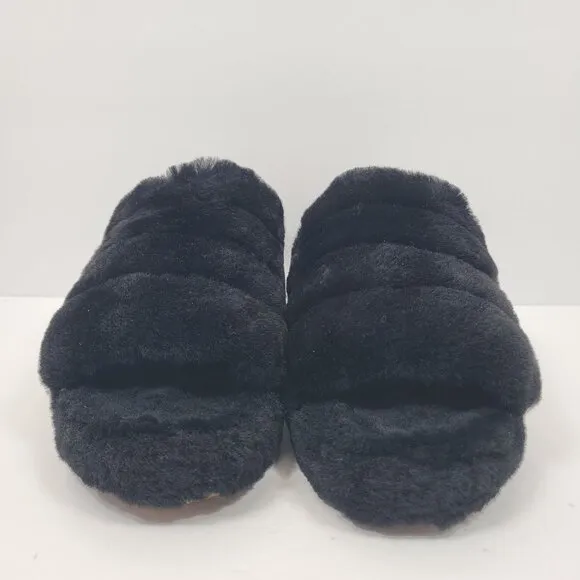 Ugg Fluff Yeah Slide Women's Black Slippers Sandals 1095119 US Size 8 NWB