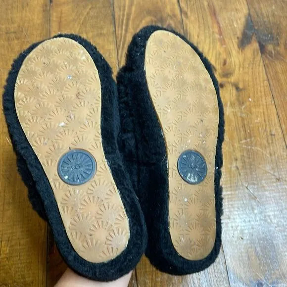 Ugg Fluff Yeah Slide Slippers Black Size 8