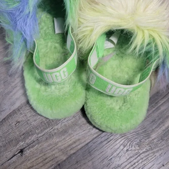 Ugg Fluff Yeah tie dye furry slippers