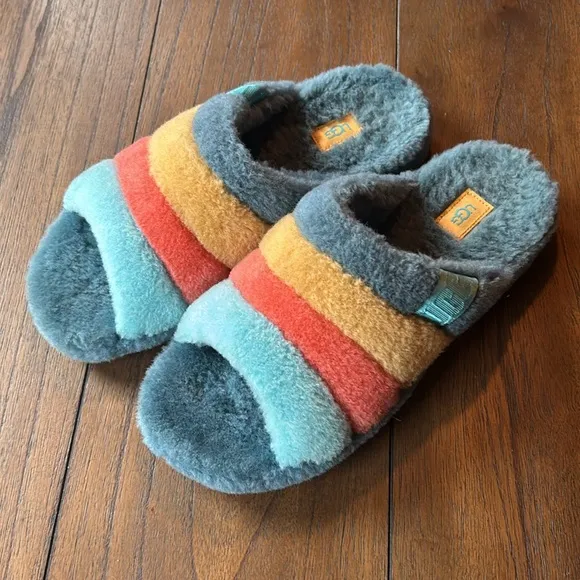 UGG Fluff You Stripes Slippers