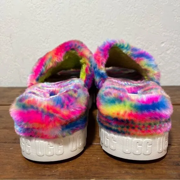 Ugg Fluffita Pixelate Flatform Slide Slippers 7 8 9