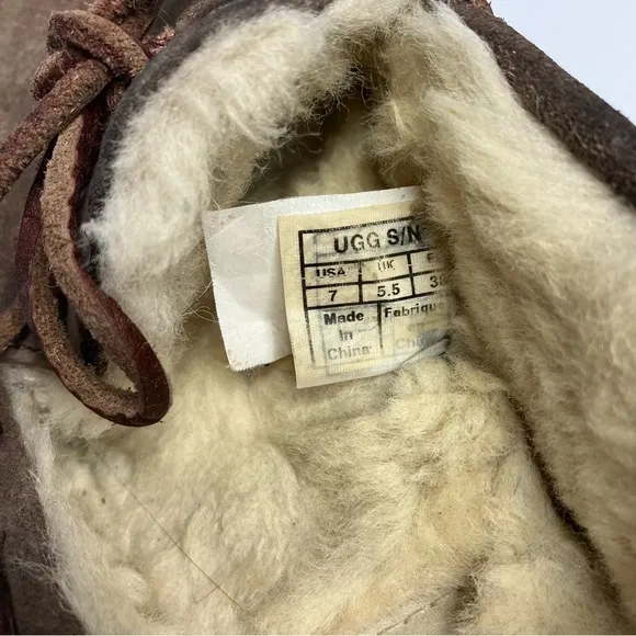 UGG fur lined slippers size 7