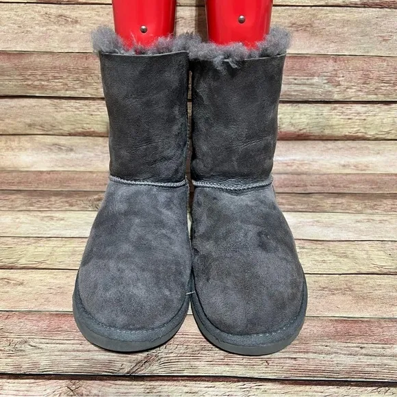 Ugg Grey Bailey Bow Ankle Boots