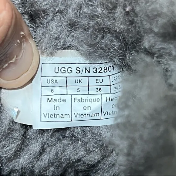 Ugg Grey Bailey Bow Ankle Boots