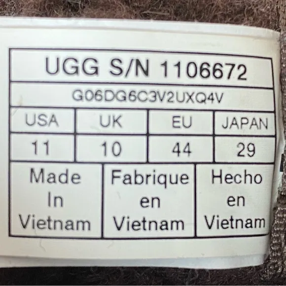 UGG Harkland Men's Ankle Boots Size 11 Brown Leather Sheepskin Vibram