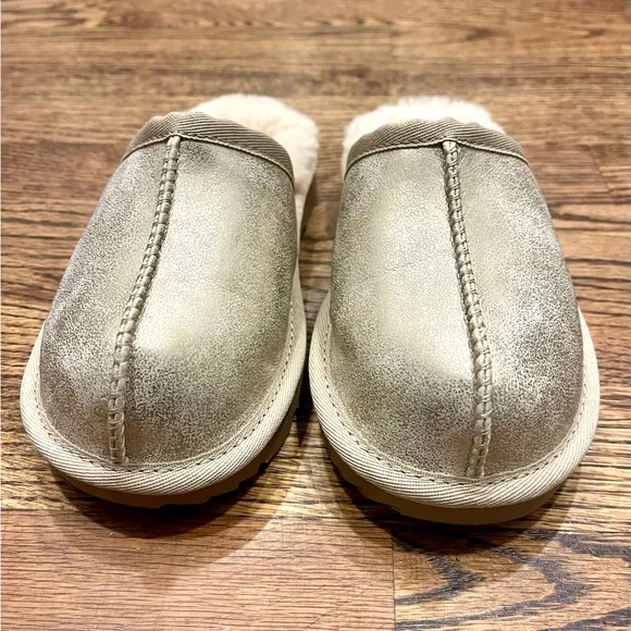 UGG Keegan Metallic UGGplush Faux Fur Lined Slippers