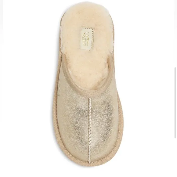 UGG Keegan Metallic UGGplush Faux Fur Lined Slippers