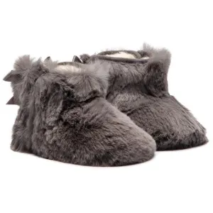 UGG Kid's Gray Jesse Bow II Fluff Bootie Size XS (0-6)