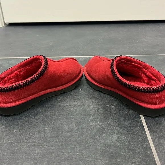 UGG kids Tasman Red Slipper slide shoes size 13