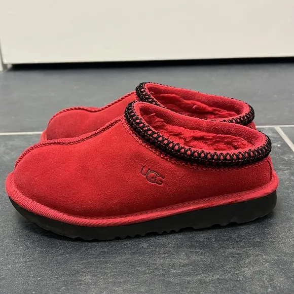 UGG kids Tasman Red Slipper slide shoes size 13