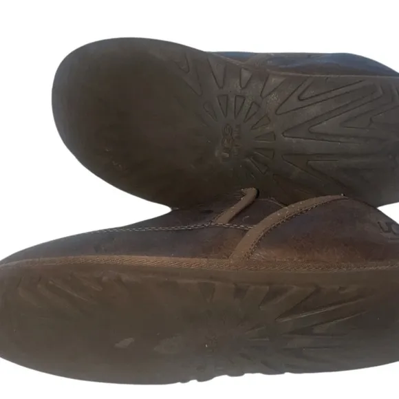 UGG leather men’s fur lined shoes/ slippers