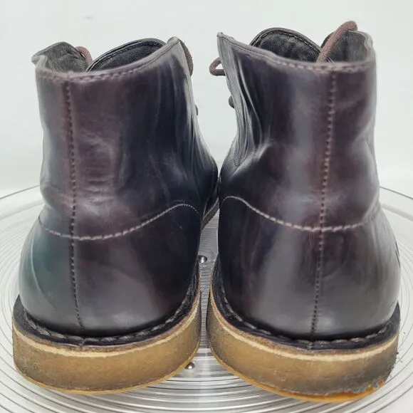 UGG Leighton Brown Waxed Crinkled Leather Chukka Boots Waterproof Mens Sz 12 99%