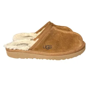 Ugg Little Girls Keegan Slippers Shearling Lined Chestnut Size 13 Slide Slipper
