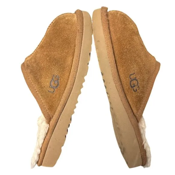 Ugg Little Girls Keegan Slippers Shearling Lined Chestnut Size 13 Slide Slipper