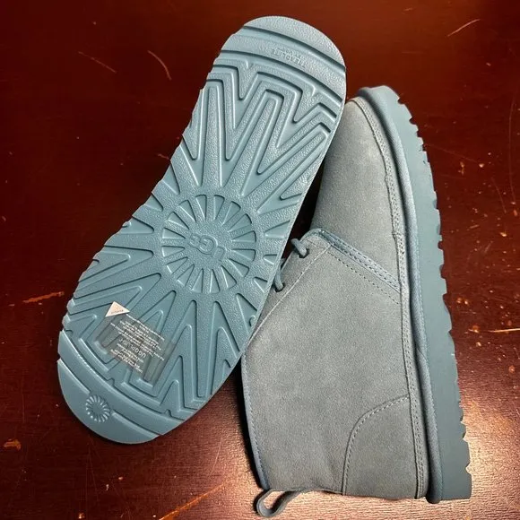 UGG Mens Blue Neumel 3236 Suede Lace Up Round Toe Chukka Boot Size US 12