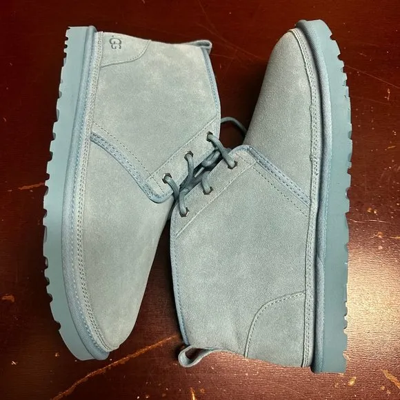 UGG Mens Blue Neumel 3236 Suede Lace Up Round Toe Chukka Boot Size US 12