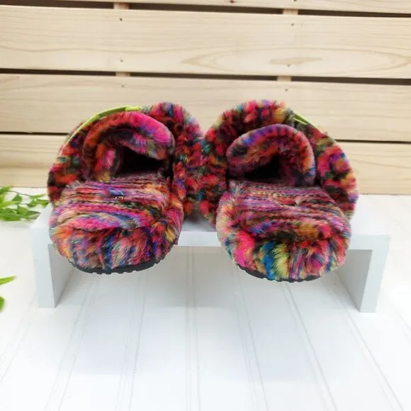 UGG Men's Fluff It Pixelate Faux Fur Slippers Size 9