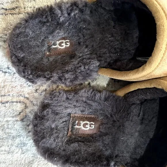UGG Men's Scuff Logo II Chestnut Espresso Brown Slippers Men's Size 11 RARE