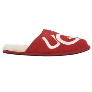 UGG Men's Scuff Logo Slippers Slip-on Red White US Size 12 new!