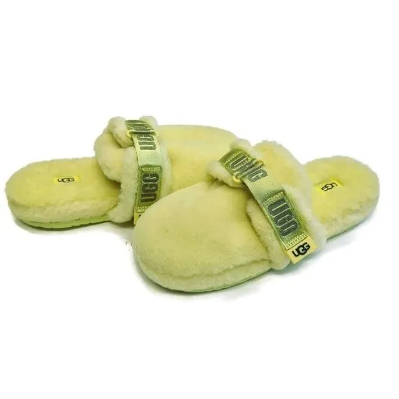 UGG Mens Size 9 Fluff It Slip On Sheepskin Slippers 1118150 Margarita