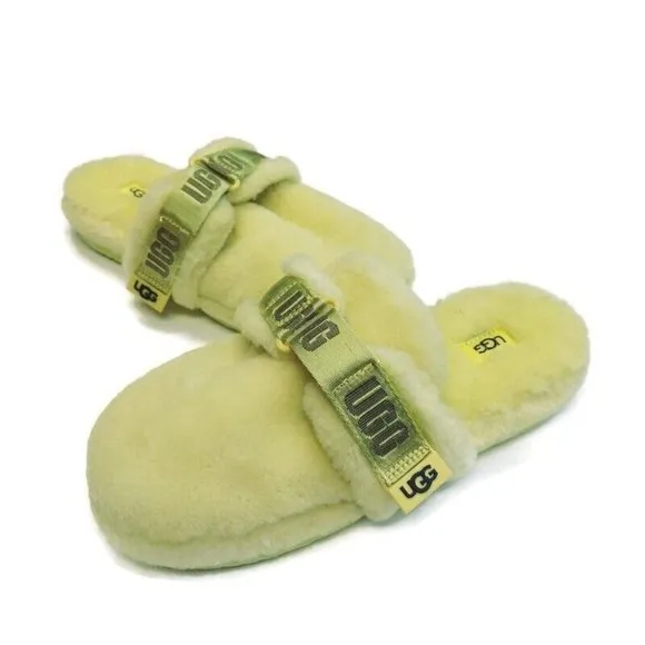 UGG Mens Size 9 Fluff It Slip On Sheepskin Slippers 1118150 Margarita
