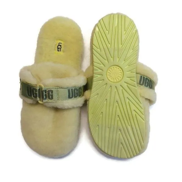 UGG Mens Size 9 Fluff It Slip On Sheepskin Slippers 1118150 Margarita