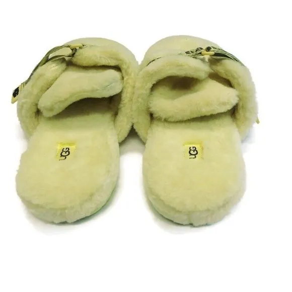 UGG Mens Size 9 Fluff It Slip On Sheepskin Slippers 1118150 Margarita