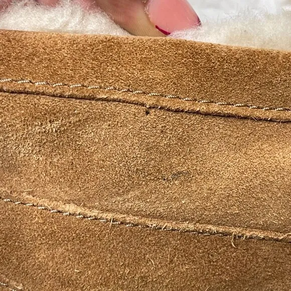 UGG Men's Tan Chestnut Ascot Suede Fur Slippers Shoes Size 12