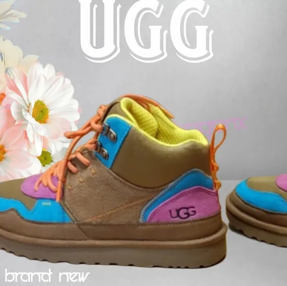 UGG Multicolor High-Top Boots Sneakers Hiking Trail Woodsy Adventure Colorful
