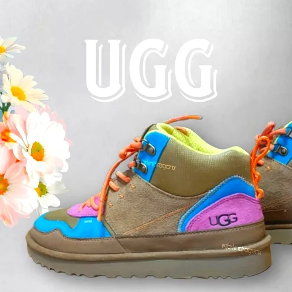 UGG Multicolor High-Top Boots Sneakers Hiking Trail Woodsy Adventure Colorful