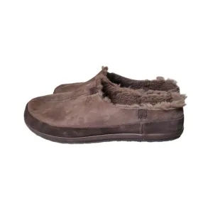 UGG Parkdale Clog Brown Suede Sheepskin Slippers Men US 14/ EUR 48.5 Real Fur