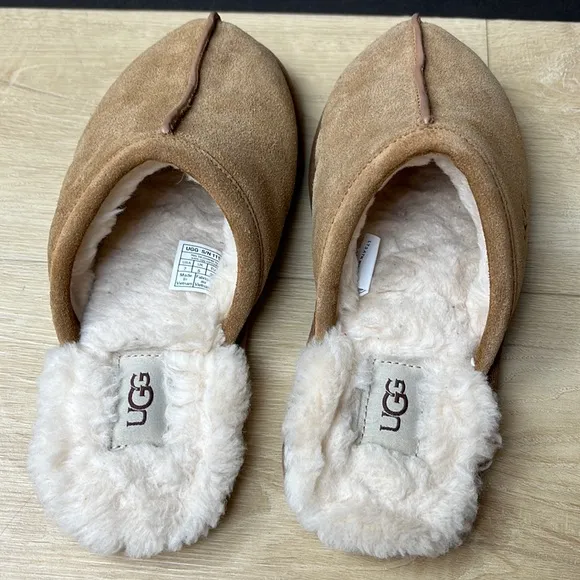 UGG Pearle Faux Fur Lined Scuff Slippers womens size 7 US