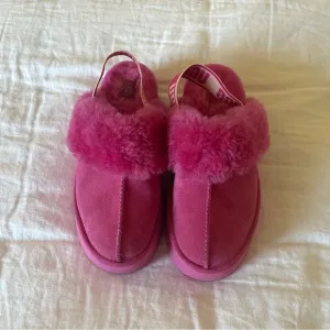 UGG Pink Platform Slip-On Slippers