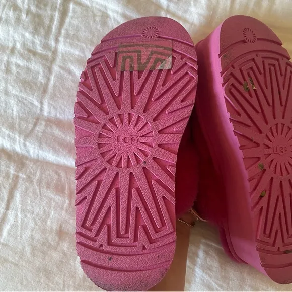 UGG Pink Platform Slip-On Slippers