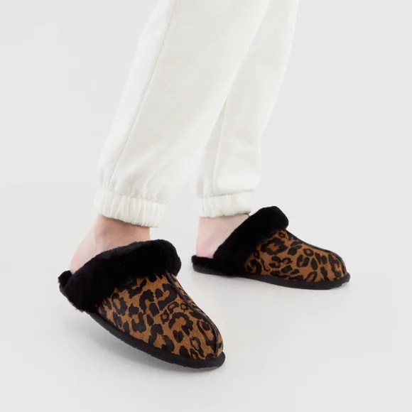 UGG Scuffette II Panther Print Slippers in Butterscotch