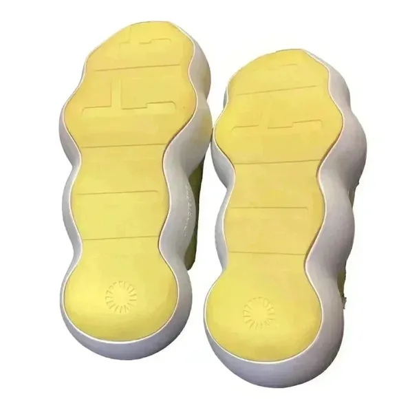 Ugg Sugarcloud Womens 9 Slide Platform Sandals Yellow Terry Slippers Shoes NEW