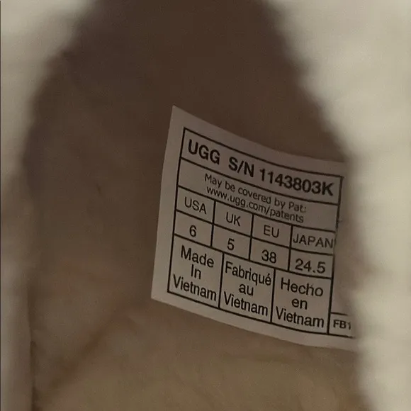 UGG Tan and Cream Slippers with Plush Lining