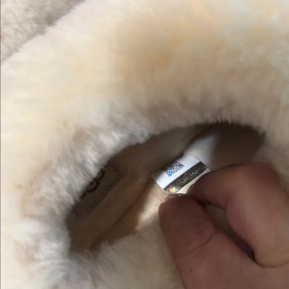 UGG Tan and Cream Slippers with Plush Lining