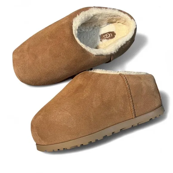 UGG Tan Suede Pumped Slide