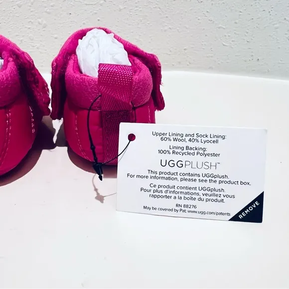 UGG Tasman LTA Baby Infant Pink Puffer Slippers/Sz:0-6M/NWT
