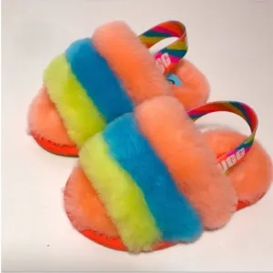 UGG Toddler faux fur slippers size 8