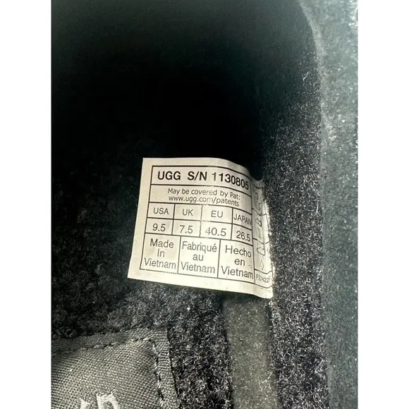 UGG Westsider Hybrid Black 1130805 Womens Slippers US Size 9.5